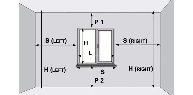 Замер окна для пошива штор